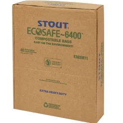 Stout EcoSafe-6400 -48 Gallon Industrial Trash Bag, 42