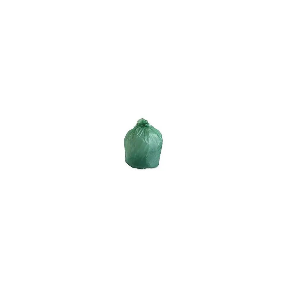 Stout EcoSafe-6400™ Bags, 32 Gallon, .85 Mil, 33" x 48", Green, 50/BX