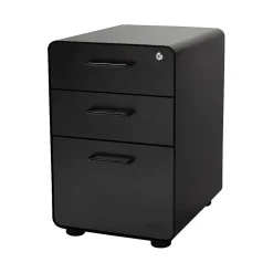 Stow 3-Drawer File Cabinet, Black