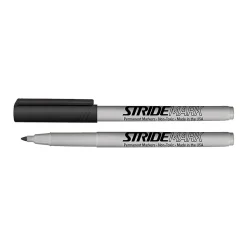 Stride StrideMark Permanent Marker, Fine Tip, Black Ink, 12/Box (27001)