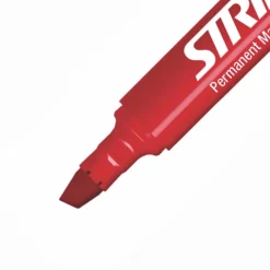 Stride StrideMark Tank Permanent Marker, Chisel Tip, Red Ink, 12/Box (22003)