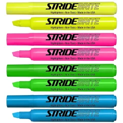 StrideBrite Tank Highlighters, Chisel Tip, Assorted Colors, 12/Pack (42012)