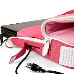 SumacLife 14 Inch Business Messenger Briefcase Laptop Case, Pink (PT_NBKLEA734_W1)
