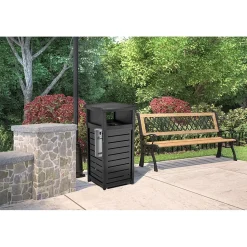 Suncast Commercial Stainless Steel Outdoor Cigarette Receptacle (MSO415)