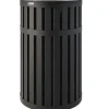 Suncast Commercial Steel Trash Can, 45 Gallon, Black (MTCRND4500)