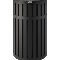 Suncast Commercial Steel Trash Can, 45 Gallon, Black (MTCRND4500)
