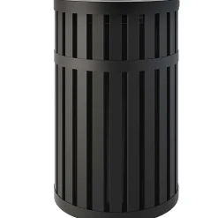 Suncast Commercial Steel Trash Can, 45 Gallon, Black (MTCRND4500)