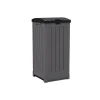 Suncast Resin Trash Can with Lid, 39 Gallon, Peppercorn and Black (GH3900)