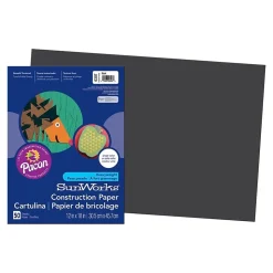 SunWorks 12"W x 18"L Construction Paper, Black, 50/Pack (6307)