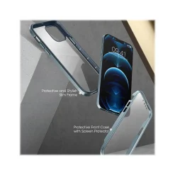 SUPCASE Unicorn Beetle Blue Edge with Screen Protector Case for iPhone 13 Pro Max (SUP-iPhone2021-6.7-EdgePro-SP-Cerulean)