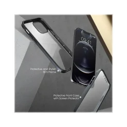 SUPCASE Unicorn Beetle Black Edge with Screen Protector Clear Case for iPhone 13 Pro (SUP-iPhone2021Pro-6.1-EdgePro-SP-Black)