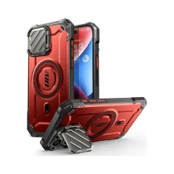 SUPCASE Unicorn Beetle MAG XT MagSafe Rugged Case for iPhone 15 Pro Max, Shock-Absorbing, Metallic Red (SPH23MX67MGXTRD)