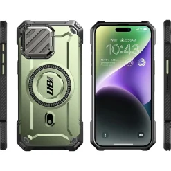 SUPCASE Unicorn Beetle MAG XT Rugged Case for iPhone 15 Pro, Shock-Absorbing, Dark Green