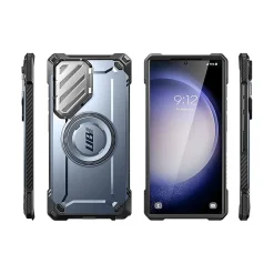 SUPCASE Unicorn Beetle MAG XT MagSafe Bumper Case for Samsung Galaxy S24 Ultra, Shock Absorbing, Metallic Blue (GXYS24U5GMXTTT)