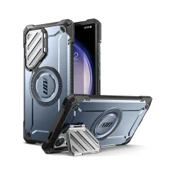 SUPCASE Unicorn Beetle MAG XT MagSafe Bumper Case for Samsung Galaxy S24 Ultra, Shock Absorbing, Metallic Blue (GXYS24U5GMXTTT)