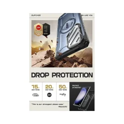 SUPCASE Unicorn Beetle MAG XT MagSafe Bumper Case for Samsung Galaxy S24 Ultra, Shock Absorbing, Metallic Blue (GXYS24U5GMXTTT)