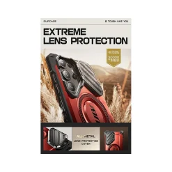 SUPCASE Unicorn Beetle MAG XT MagSafe Bumper Case for Samsung Galaxy S24 Ultra, Shock Absorbing, Metallic Red (GXYS24U5GMXTRD)