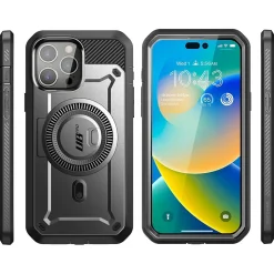 SupCase Unicorn Beetle PRO MAG Gunmetal Rugged Case for iPhone 14 Pro Max (SUP-iPhone2022Pro-6.7-MagPro-SP-Black)