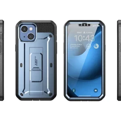 SUPCASE Unicorn Beetle PRO Metallic Blue Rugged Case for iPhone 14 (SUP-iPhone2021/22-6.1-UBPro-SP-Tilt)