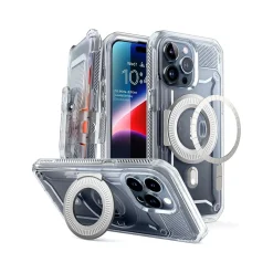 SUPCASE Unicorn Beetle PRO MAG Rugged Case for iPhone 15 Pro Max, Shock-Absorbing, Clear (SPH23MX67MGPSCL)