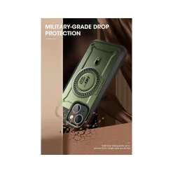 SupCase Unicorn Beetle PRO MAG Rugged Case for iPhone 15, Dark Green (SUP-iPhone2023-6.1-MagPro-SP-Guldan)