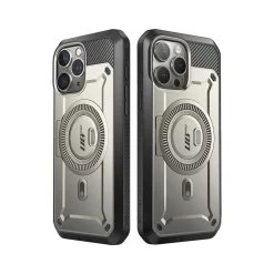 SUPCASE Unicorn Beetle PRO MAG Rugged Case for iPhone 15 Pro Max, Shock-Absorbing, Titan Gray