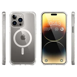 SUPCASE Unicorn Beetle Slim MagSafe Phone Case for iPhone 15 Pro Max, Gray (SUP-iPhone2023Max-6.7-UBMag-Clear)