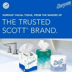 Surpass Standard Facial Tissue, 2-Ply, 100 Sheets/Box, 30 Boxes/Pack (21340)
