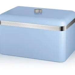 Swan Retro Bread Bin, Large Storage Capacity (SWKA1010BLN)