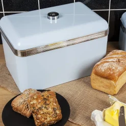 Swan Retro Bread Bin, Large Storage Capacity (SWKA1010BLN)