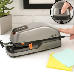 Swingline Optima 20 Electric Desktop Stapler, 20-Sheet Capacity, Gray/Silver (48208)