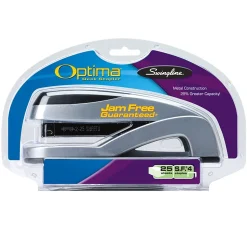 Swingline® Optima® Desk Stapler, 25 Sheet Capacity, Silver (87801)