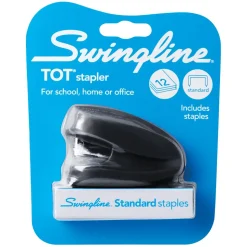 Swingline Tot Mini Stapler, 12-Sheet Capacity, Black (SWI79171)