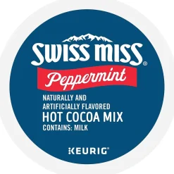 Swiss Miss Chocolate Peppermint Hot Cocoa Mix, Keurig K-Cup Pod, 22/Box (5000355689)