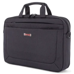 Swiss Mobility Cadence Polyester Two Section Briefcase, Charcoal (EXB1009SMCH)