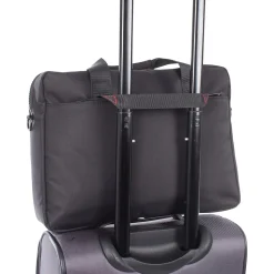 Swiss Mobility Stride Polyester Executive Briefcase, Black (EXB1020SMBK)