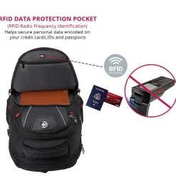 SwissDigital Circuit Laptop Backpack, Black (J14-BR)