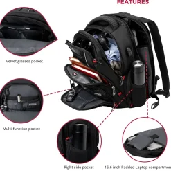 SwissDigital Circuit Laptop Backpack, Black (J14-BR)