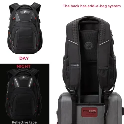 SwissDigital Circuit Laptop Backpack, Black (J14-BR)