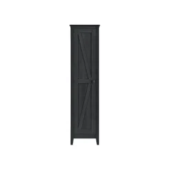 System Build Farmington 72" Storage Cabinet with 4 Shelves, Black Oak (7531396COM)