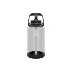 Takeya Tritan Motivational Plastic Water Bottle, 64 oz., Stormy Black (54145)