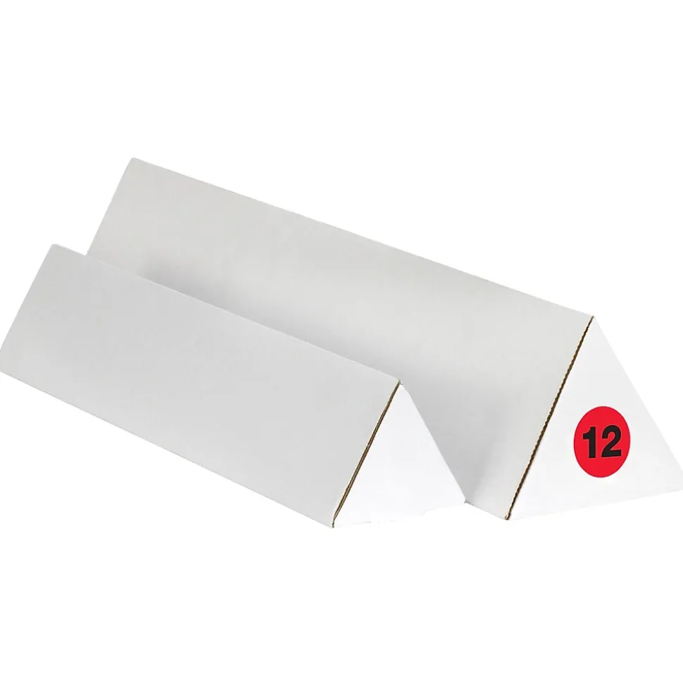 Tape Logic 2" Circle "12" Number Label, Fluorescent Red, 500/Roll