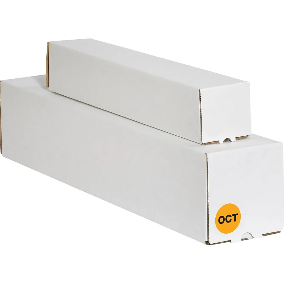 Tape Logic 2" Circle "OCT" Months of the Year Label, Fluorescent Orange, 500/Roll