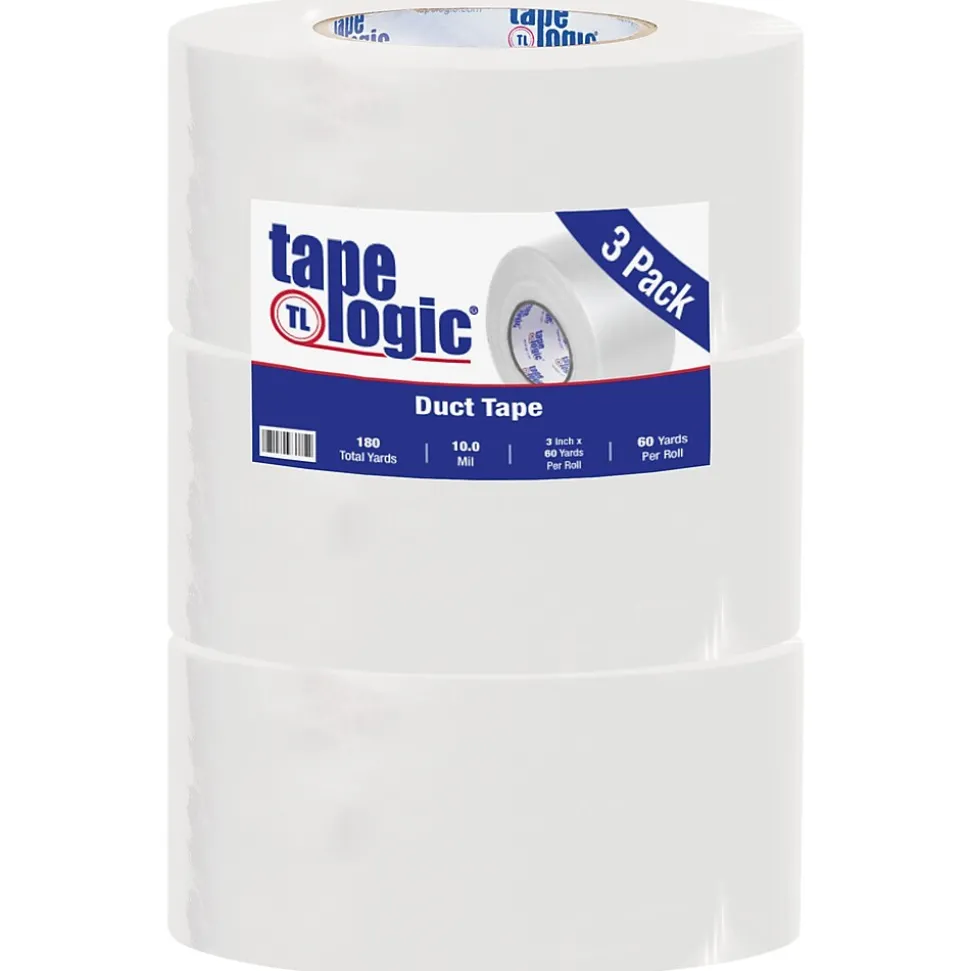 Tape Logic™ 10 mil Duct Tape, 3" x 60 yds, White, 3/Pack