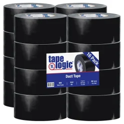 Tape Logic™ 10 mil Duct Tape, 3" x 60 yds, Black, 16/Pack