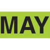 Tape Logic 3" x 2" Rectangle "MAY" Months of the Year Label, Fluorescent Green, 500/Roll