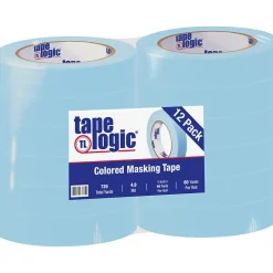 Tape Logic™ 1" x 60 Yards Light Masking Tape, Blue, 12 Rolls (T93500312PKH)