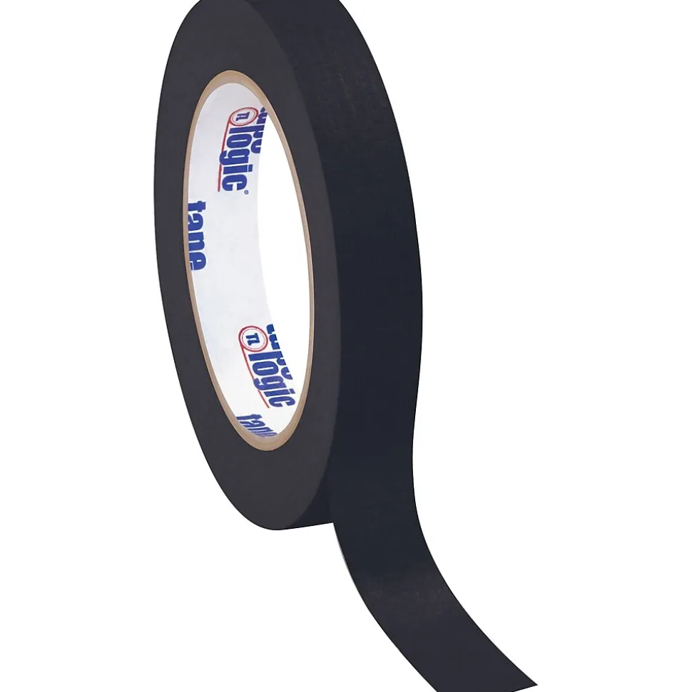 Tape Logic™ 3/4" x 60 Yards Masking Tape, Black, 12 Rolls (T93400312PKB)