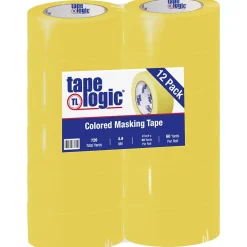 Tape Logic™ 2" x 60 Yards Masking Tape, Yellow, 12 Rolls (T93700312PKY)