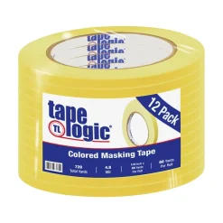 Tape Logic™ 1/4" x 60 Yards Masking Tape, Yellow, 12 Rolls (T93100312PKY)